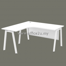 ASM ASTRA SERIES COMPACT L-SHAPE TABLE WITH METAL MODESTY PANEL